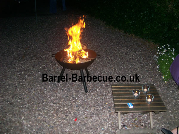 fire pit kettle blasing